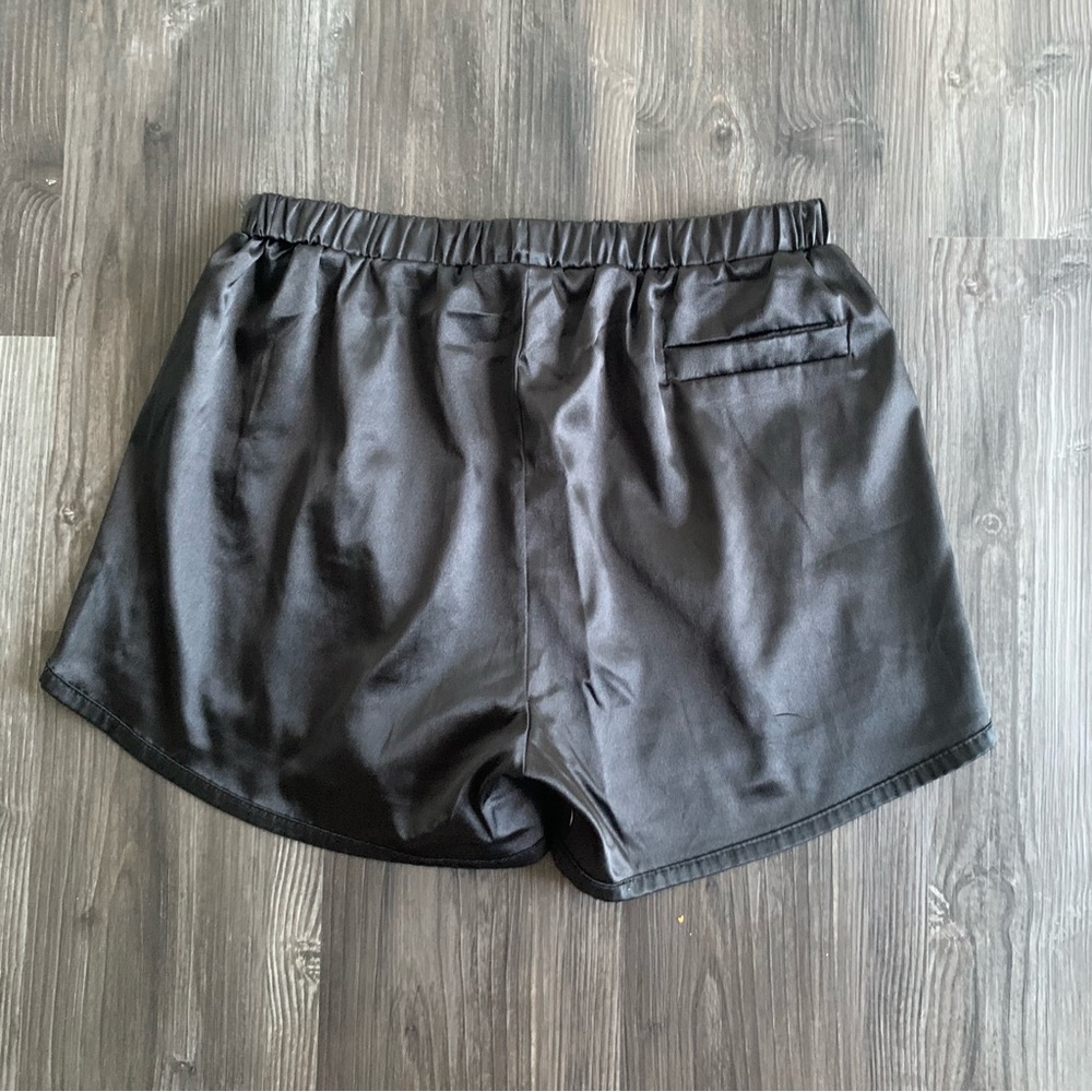 Faux Silky Black Pajama Set - Picture 6 of 7